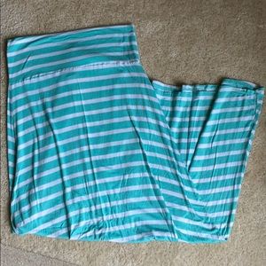 Striped teal maxi skirt size medium